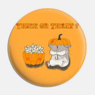 Halloween Trick or treat Hamster Pumpkin Pin