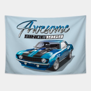 Awesome Since 1969 Chevy Muscle Car Tapestry