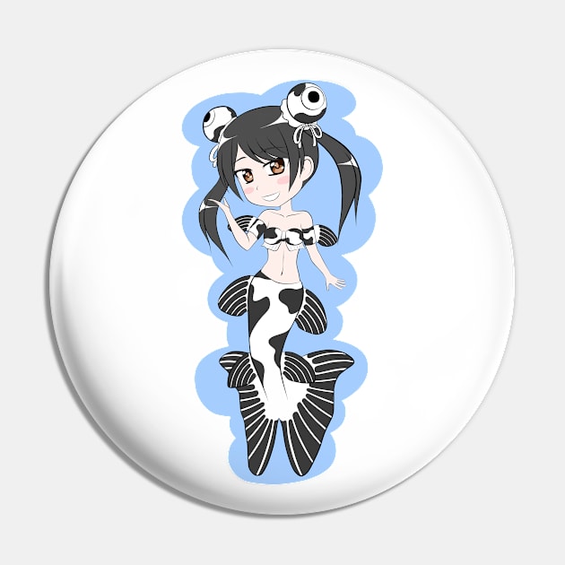 Telescope Goldfish Mermaid (Panda) Pin by TeriyakiPigeon