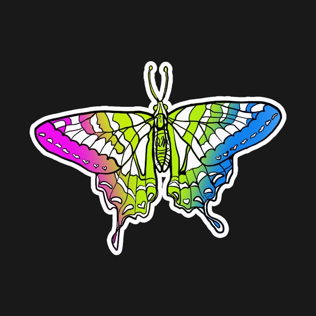 Pansexual Pride Butterfly by Queer Menagerie