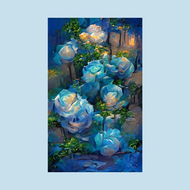 Blue roses by Gaspar Avila