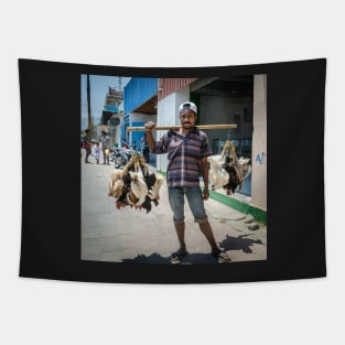 Poultry Vendor Tapestry