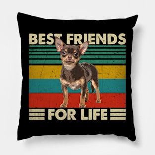 Tiny Tails Chihuahua Best Friends For Life for Small Dog Admirers Pillow