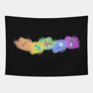Ecology Biology Rainbow Science Icons Tapestry