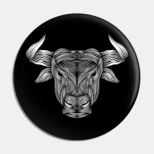 bull silhouette Pin