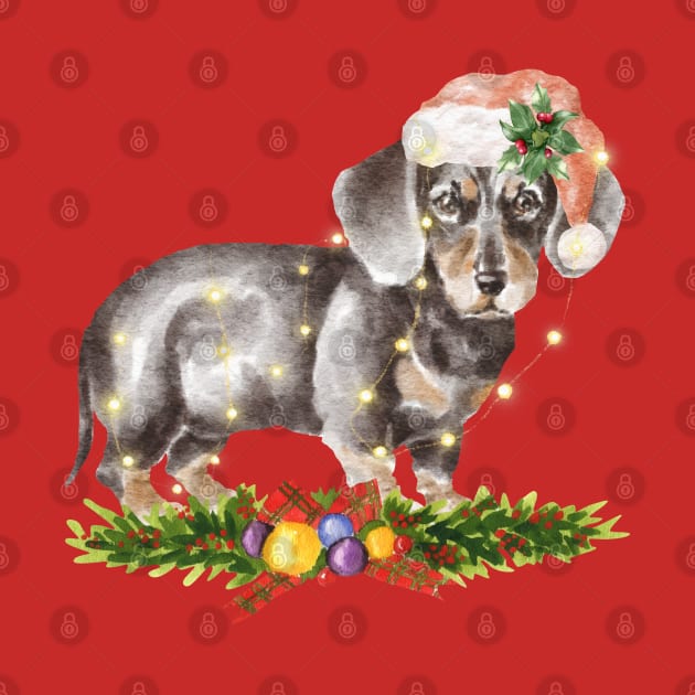 Christmas Dachshund by Budwood Designs