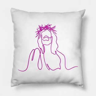 Jesus Line Art Collection Pillow