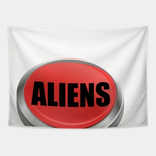 Red Button - Aliens Tapestry