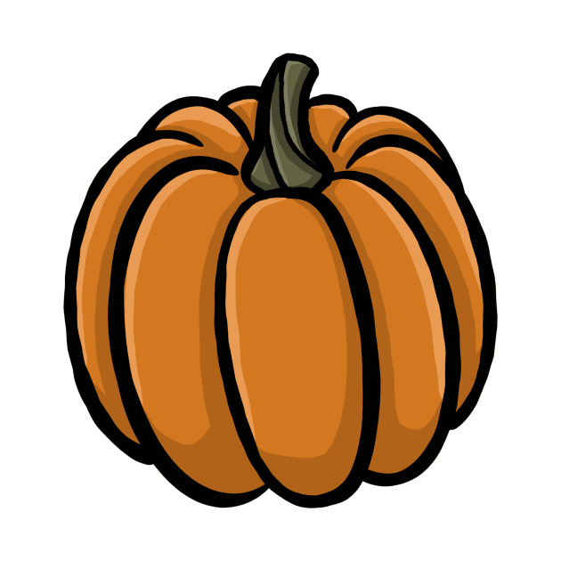 Cute pumpkin cartoon simple minimal cartoon gourd Digital illustration by AlmightyClaire