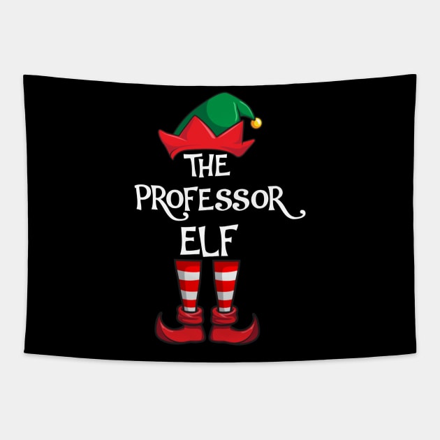 Professor Elf Matching Family Christmas Teacher Tapestry by hazlleylyavlda
