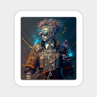 Steampunk Coder - V1 - A fusion of old and new technology Magnet