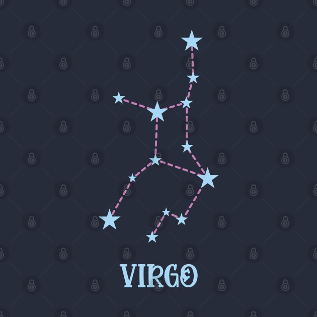 Virgo Zodiac Sign Constellation by Adrian's Outline