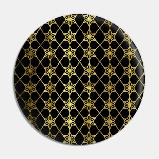 Gold Star Pattern Pin