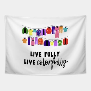 Colorful life in dress in Pride colors Tapestry