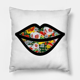 Canal Flowers Chaos Lips from canalsbywhacky Pillow