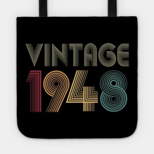 72th Birthday 1948 Gift Vintage Classic Tote