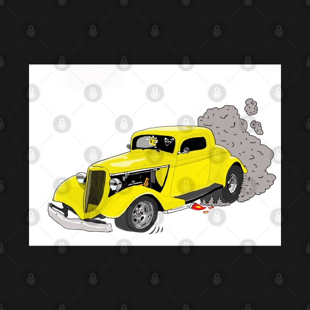 1934 3-Window Coupe by curtskartoons