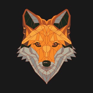 Polygonal fox geometric shape gift idea T-Shirt