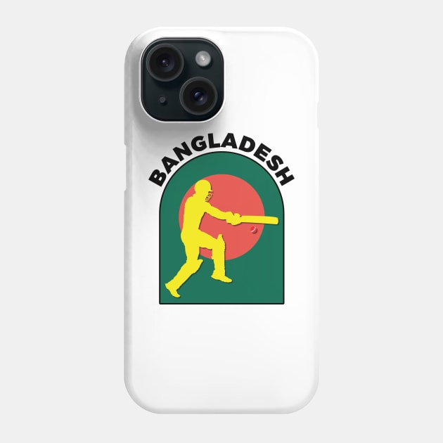 Bangladesh Cricket Batsman Bangladesh Flag Phone Case by DPattonPD