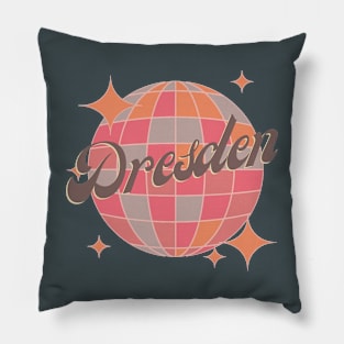 Dresden Germany City colorful Retro Vintage Dance Pillow