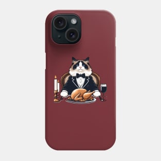 Happy Thanksgiving Ragdoll Cat Phone Case