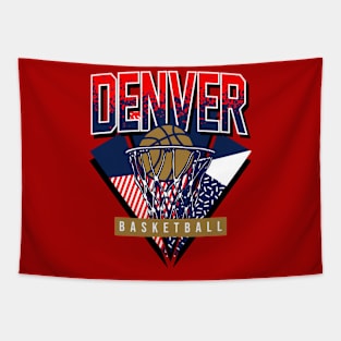 Denver Basketball 90s Throwback Tapestry