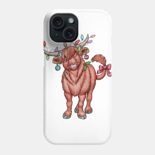 Mooey Christmas!  Christmas Highland Cow Phone Case