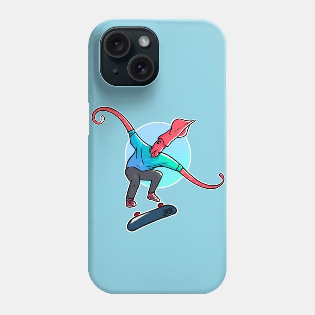 Skate Squid Phone Case by jastinamor