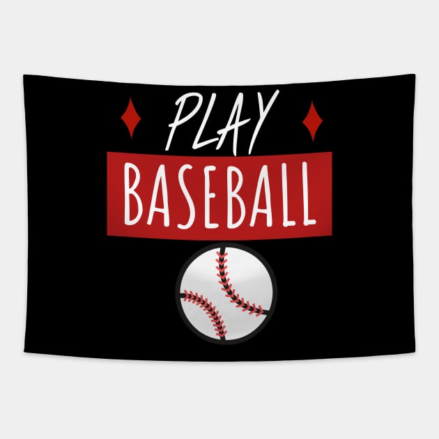 Play baseball Tapestry by maxcode