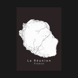 La Reunion France Island Map T-Shirt