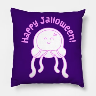 Happy Jalloween Jellyfish! Pink! Pillow