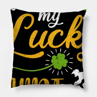 Mountain biking This is My Lucky Shirt St Patrick's Day Pillow