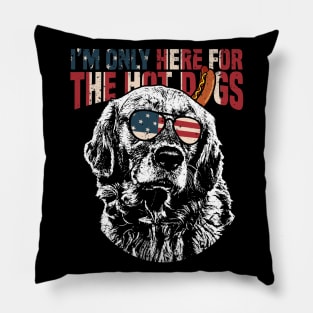 Golden Retriever Shirt Funny 4th of July Pup Tee Pillow