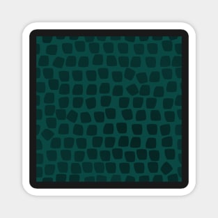 Leopard Mosaic on Dark Blue Green 5748 Magnet