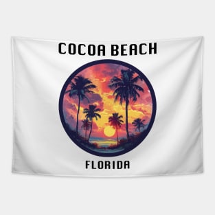 Cocoa Beach Florida (with Black Lettering) Tapestry