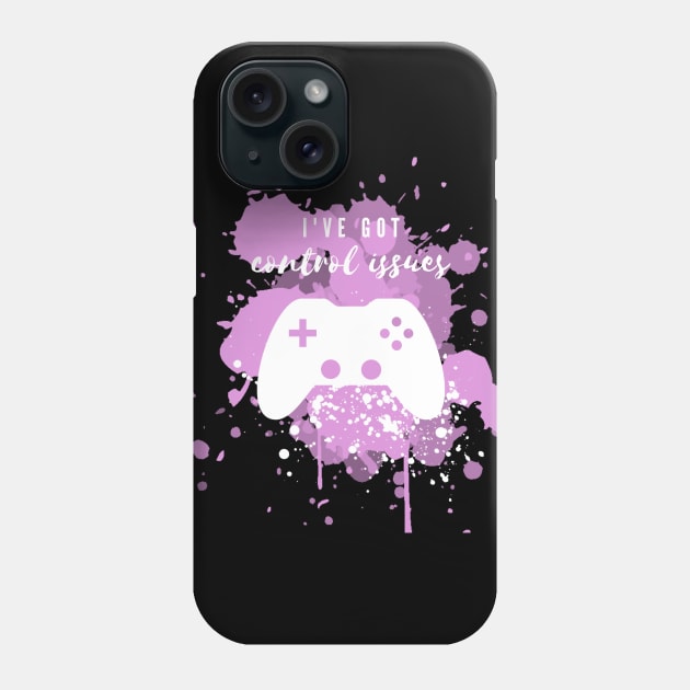 Control Issues (Pink and White) Phone Case by Prettielilpixie