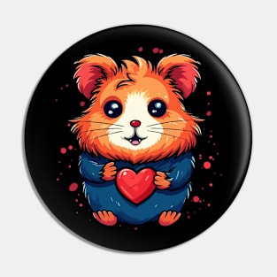 Hamster Valentine Day Pin