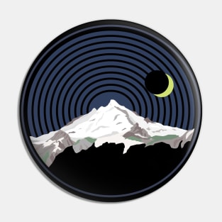 Snow mountain peak at night Pin