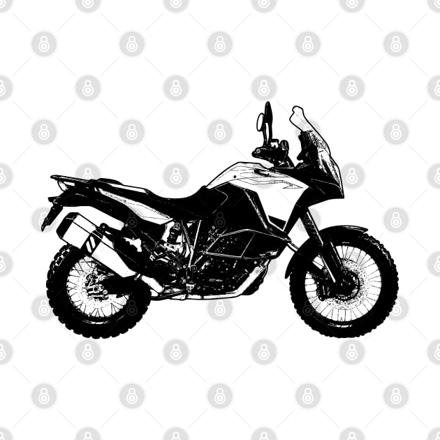 1290 Super Adventure Bike Black and White Color by KAM Std