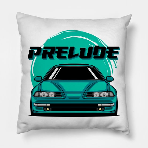 Teal Prelude MK4 Front Pillow by GoldenTuners