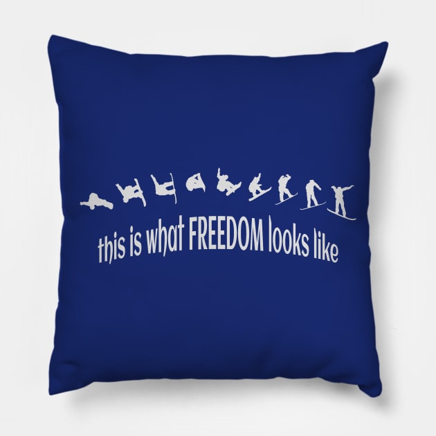 Snowboarding This Is What Freedom Looks Like Pillow by kat2016