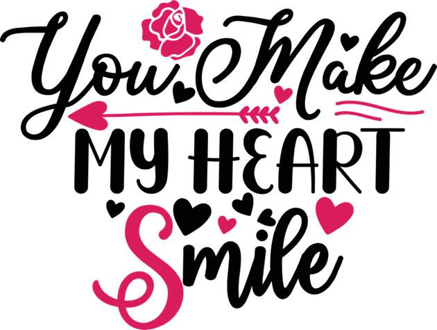 You make my heart smile Kids T-Shirt by Pixel Poetry