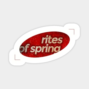 Rites of Spring - simple red elips vintage Magnet