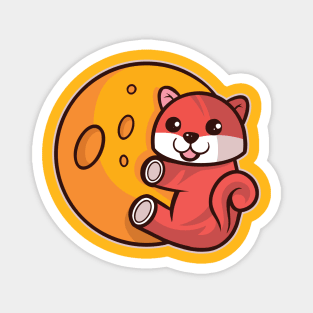 Cute Shiba Inu Coin To the Moon Crypto Gift Magnet