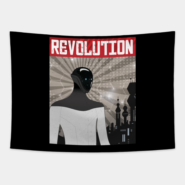 Bot Revolution Tapestry by origato