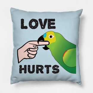 Love Hurts - Blue Front Amazon Parrot Pillow