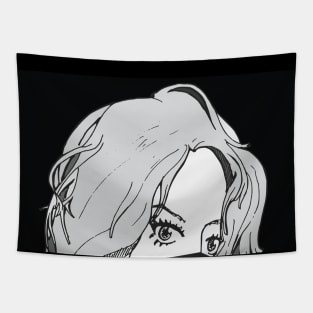 Portrait hidden girl Tapestry