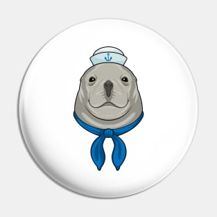 Seal as Sailor with Sailor hat Pin