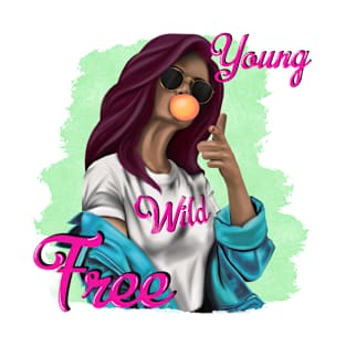 Girl Young Wild and Free T-Shirt