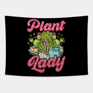 Funny Crazy Plant Lady Planting & Gardening Pun Tapestry